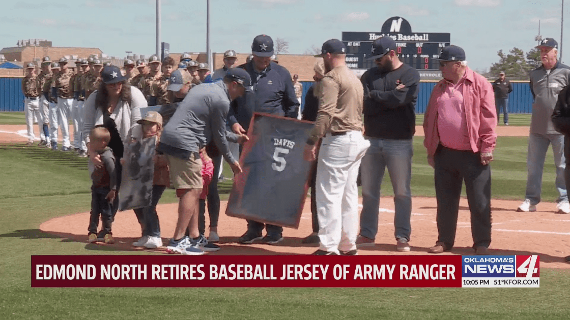 Edmond North baseball jersey retirement