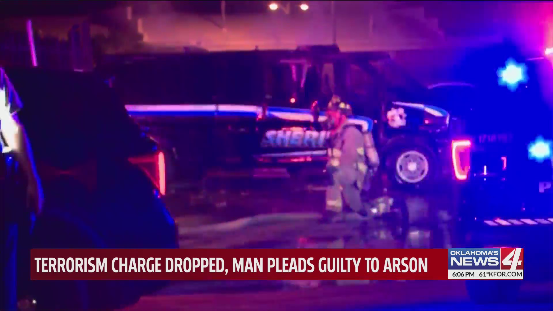 Terrorism charges dropped for Oklahoma City man after sheriff's vehicle damaged
