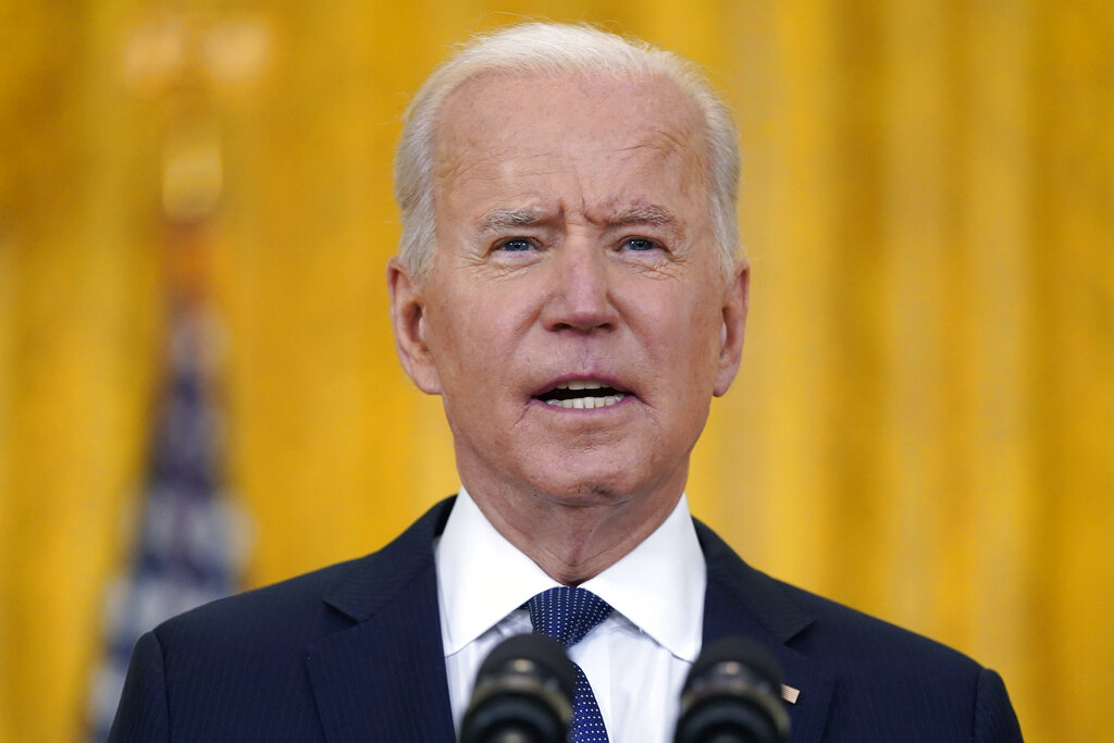 President Joe Biden speaks about the economy, in the East Room of the White House, Monday, May 10, 2021, in Washington. (AP Photo/Evan Vucci)