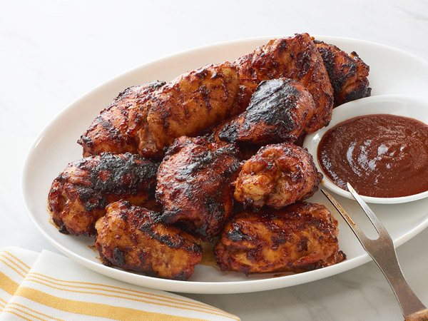 Easy grilled BBQ chicken thighs