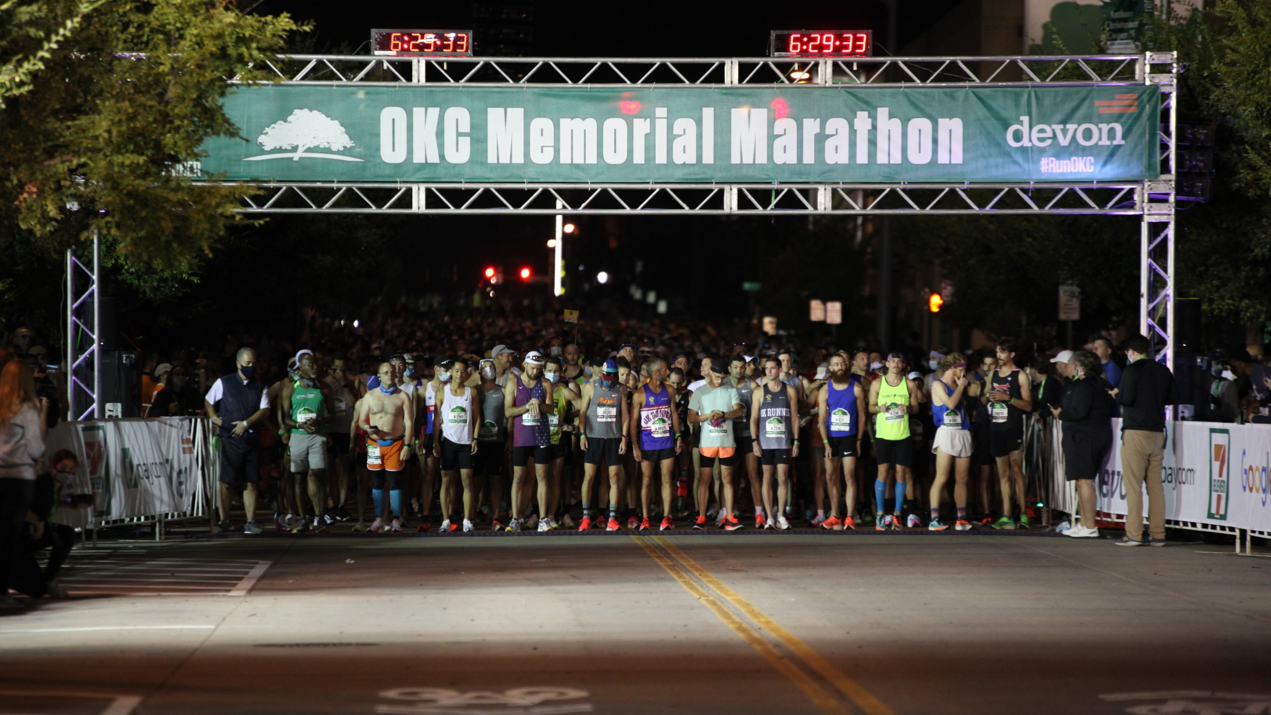 Start line of the Oklahoma City Memorial Marathon 2021