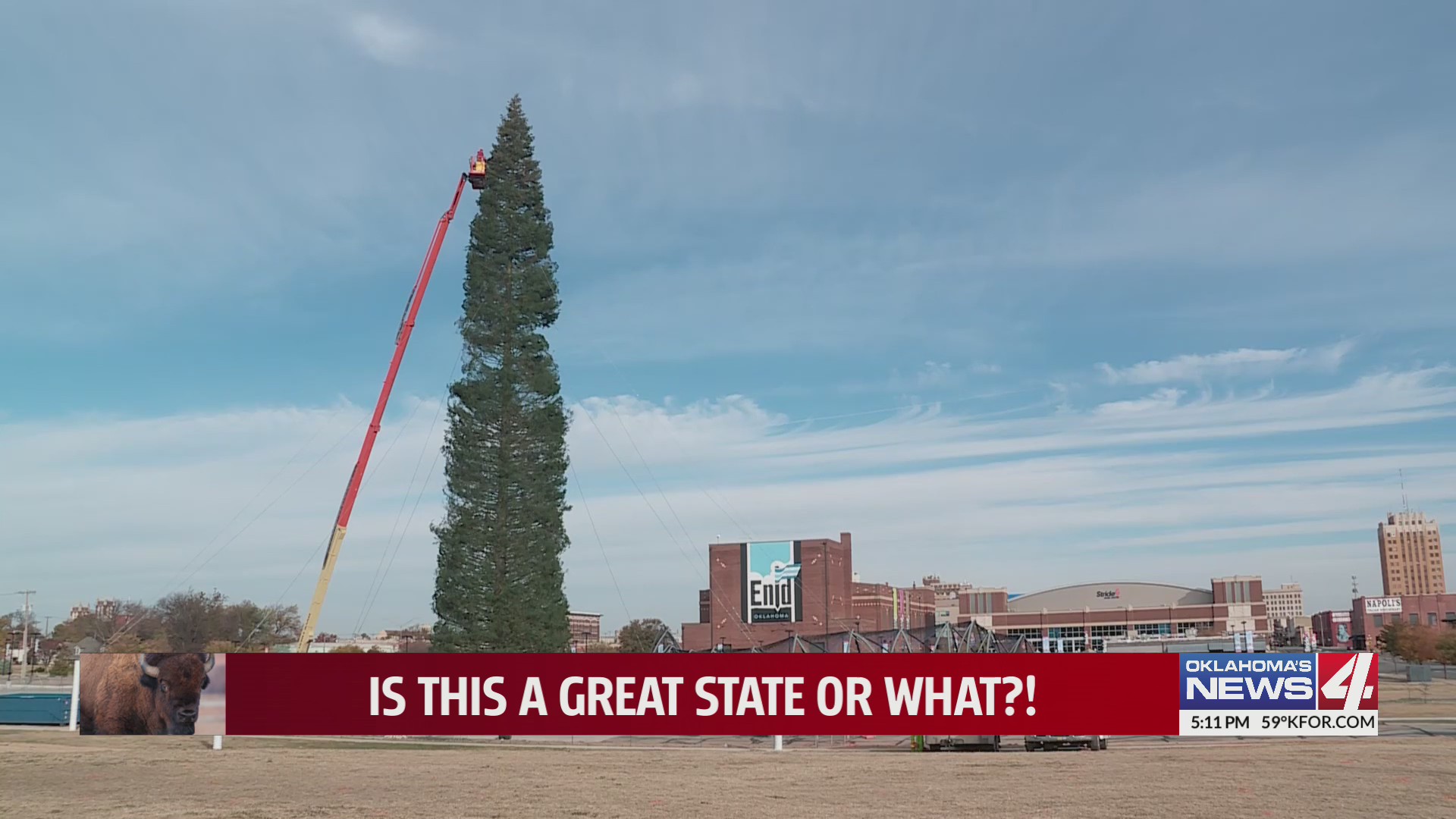 World's tallest Christmas tree in Enid