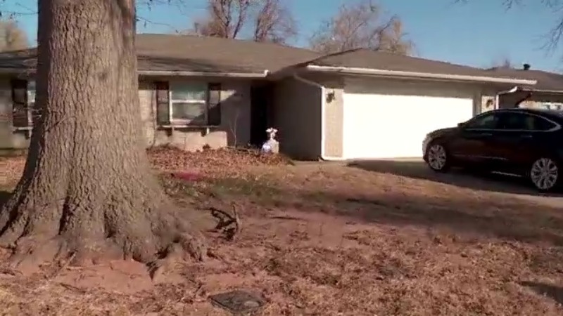 Home where 74-year-old Oklahoma woman was allegedly attacked by stranger while letting dog outside