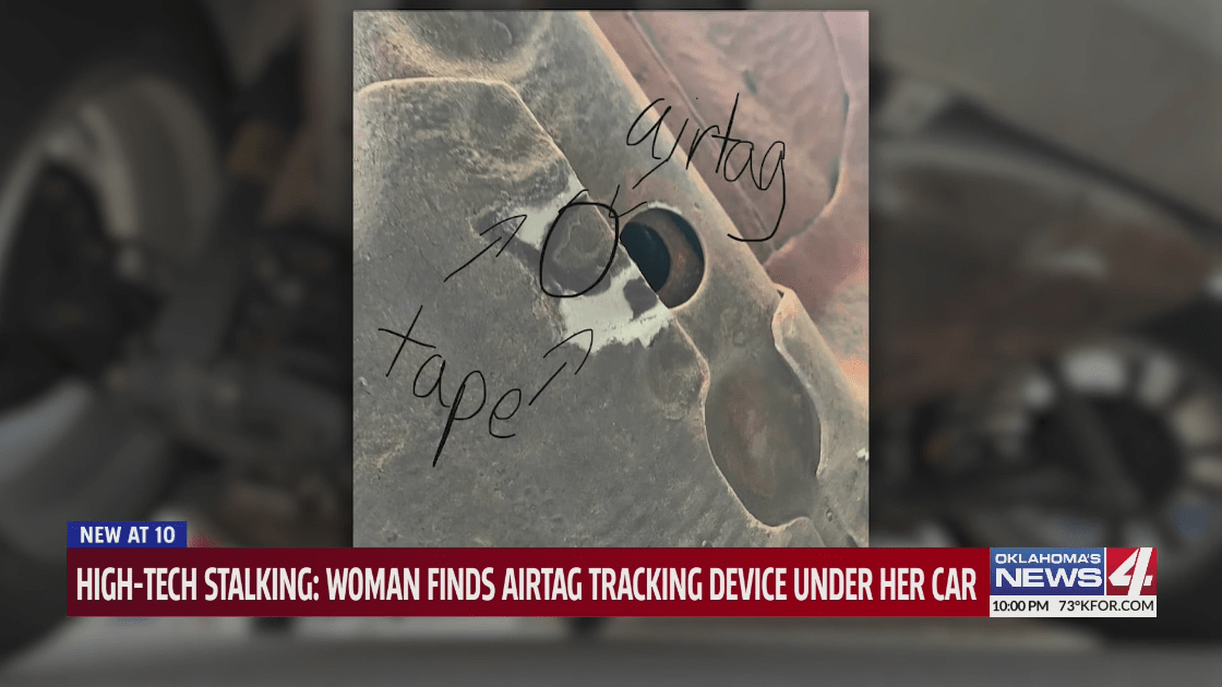Airtag tape found on car