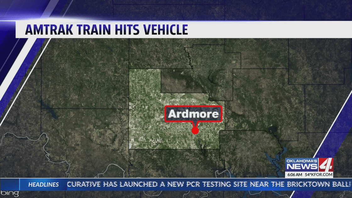 Amtrak train hits vehicle