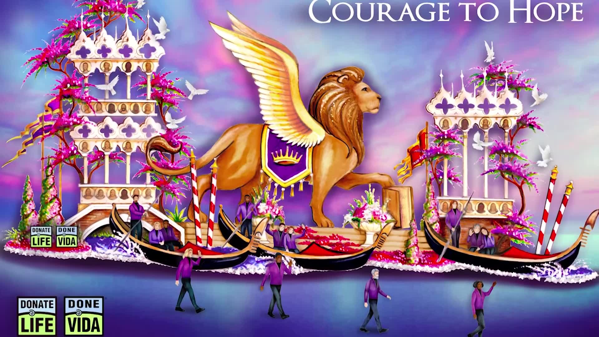 Donate Life Rose Bowl Parade float